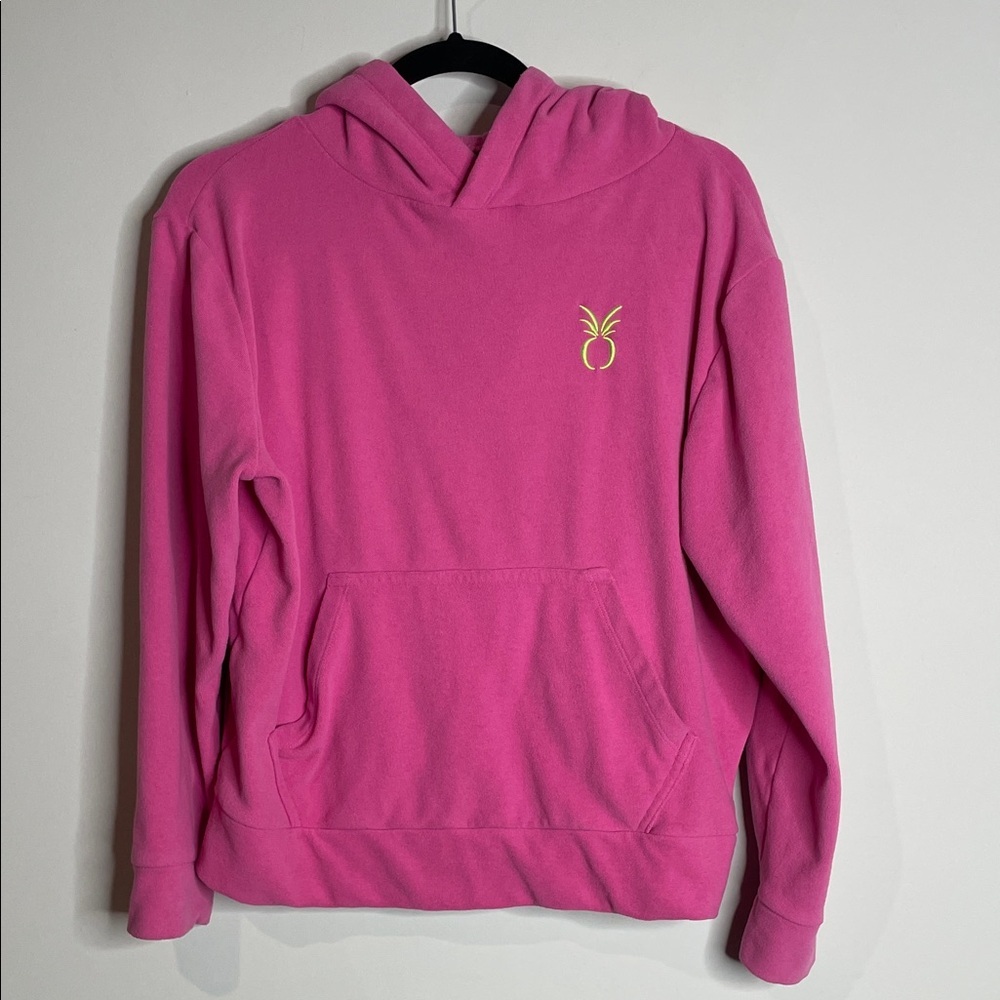 Dudley Stephens | Women’s Terry Pink Pullover Hoodie Size Large